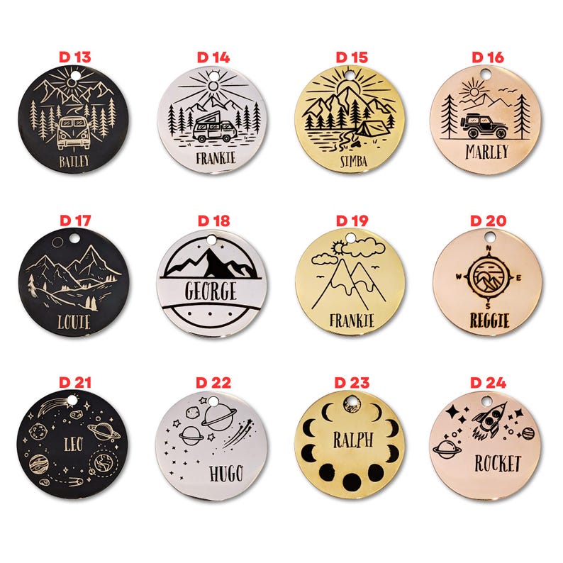 Personalized Pet ID Tag: Custom Engraved Stainless Steel Dog Cat Tag