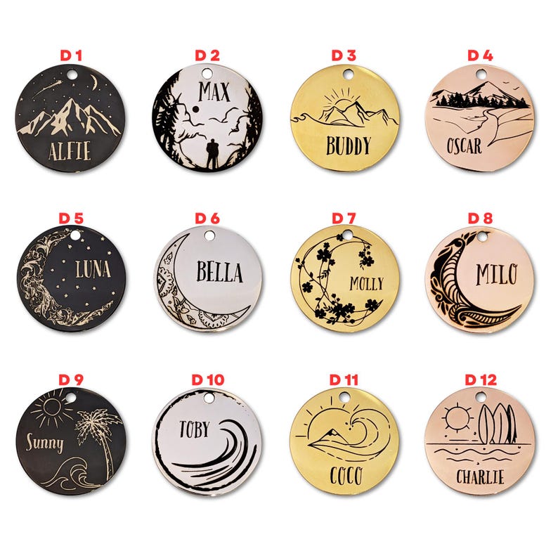 Personalized Pet ID Tag: Custom Engraved Stainless Steel Dog Cat Tag