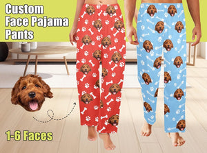 Custom Father's Day Gifts, Custom Dog Photo Pajama Pants,Funny Pet Face Pajamas Pants,Dog Pajama Pants,Custom Pet Socks, Gifts For Fathers