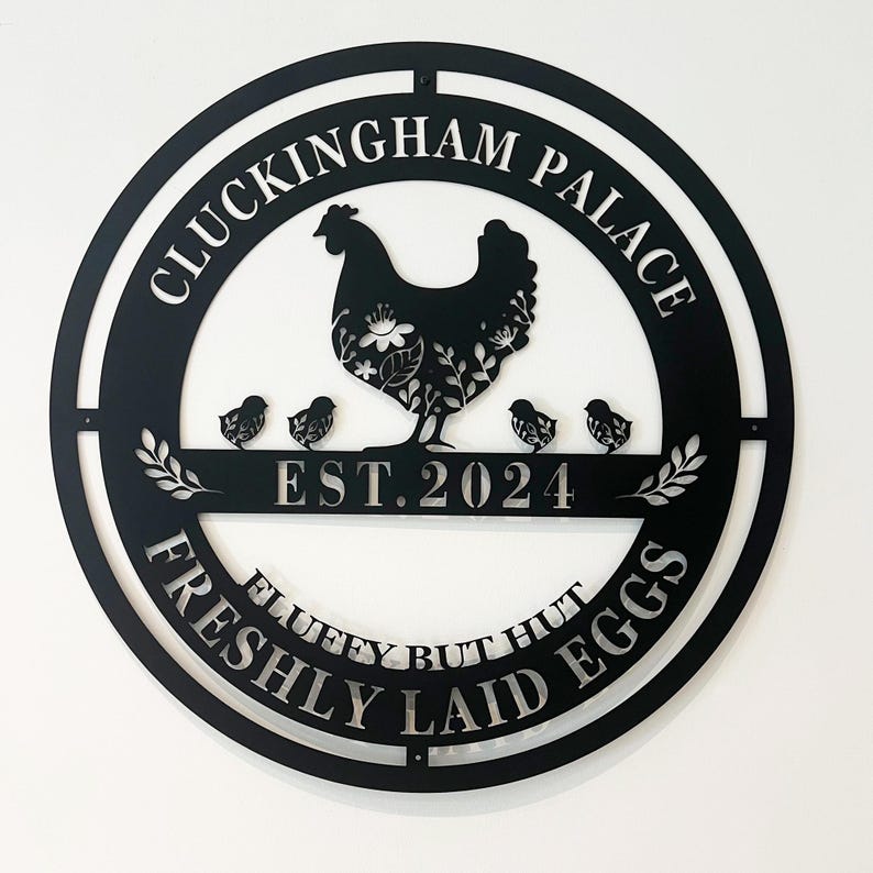 Hen House Decor, Hen House Metal Sign, Cutsom Metal Chicken Coop Sign, Farm Chicken house Decor, Personalized Chicken Coop Sign