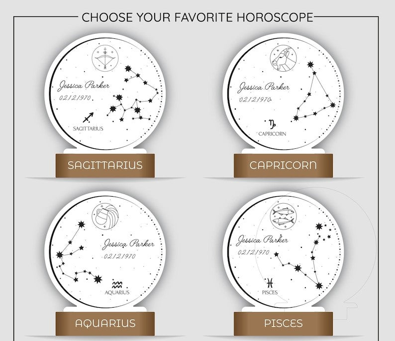 Personalized Zodiac Night Light: Custom Astrology Gift