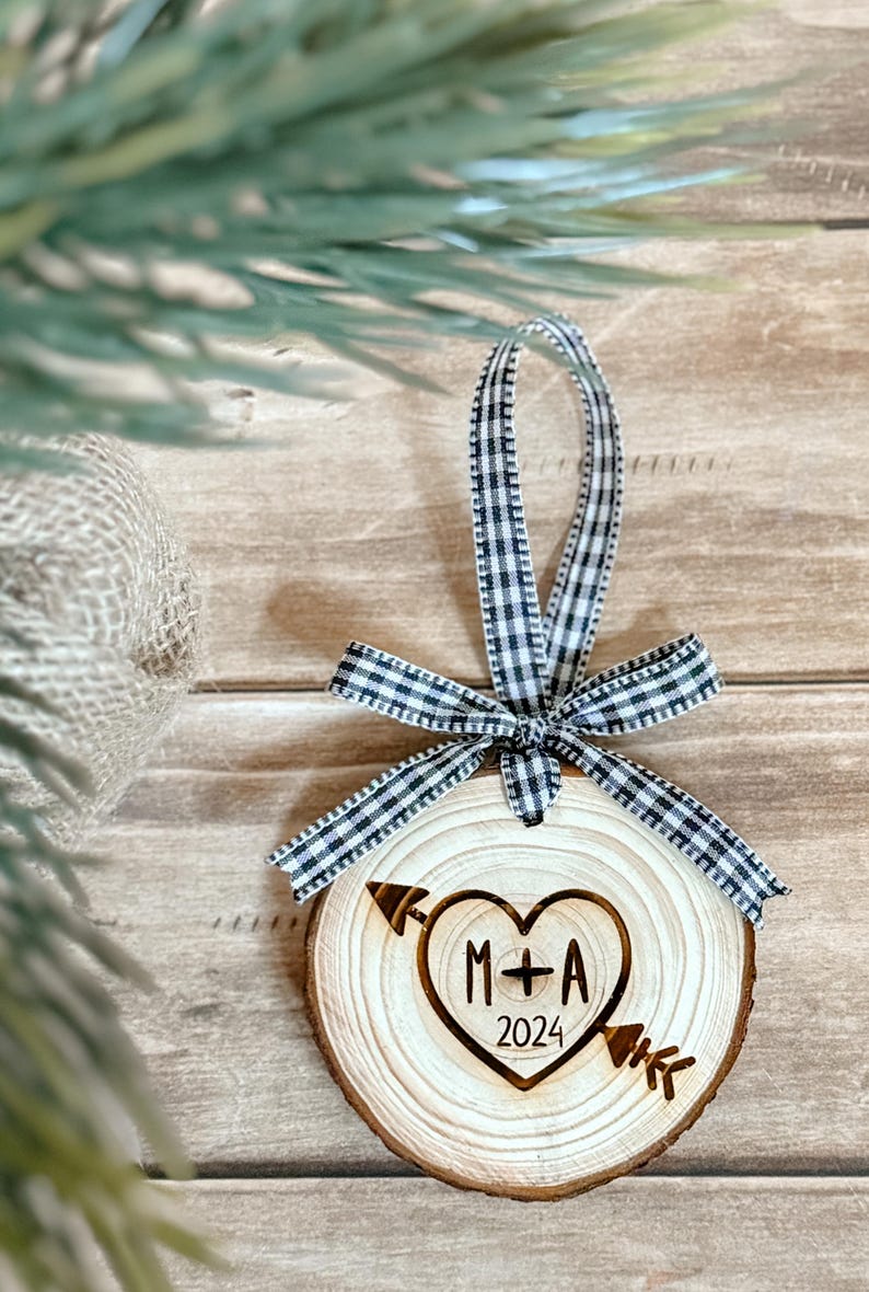 Wood Slce Chrstmas Ornament Hand Panted Gft Tags Tree Slce Tree