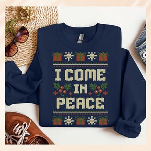 Matching Couples Ugly Christmas Sweater, Ugly Adult Humor Holiday Sweater, I Come In Peace Ugly Christmas Sweater, Ugly Christmas Party il_794xN.6293857524_fpxt.jpg