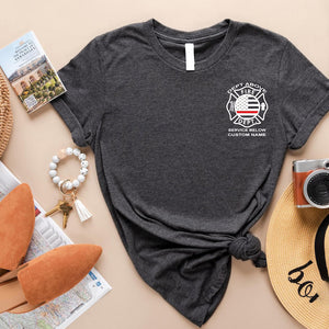 Custom Fire Department Logo Shirt, Fire Fighter Gift, Personalized Firefighter T-shirt, First Responder Tee, Fire Academy Grad Gift