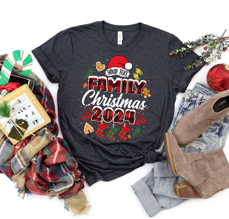 Custom Family Christmas 2024 Shirt, Funny Family Christmas Tshirt, 2024 Tee,Family Christmas Santa Tee,Custom Family Matching