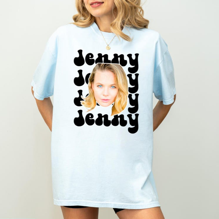 Custom Face Name Shirt Comfort Colors Custom Picture Personalized Custom Gifts Custom Birthday Bachelor Party Photo Face Shirt Couple Shirt