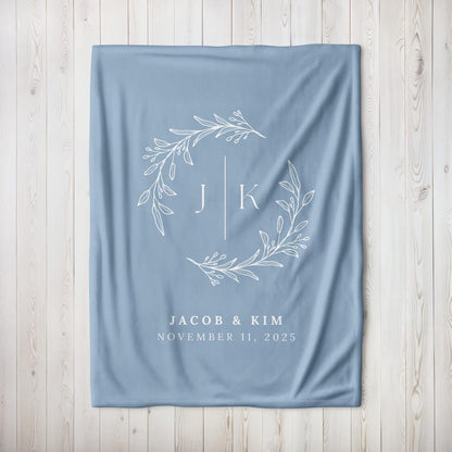 Personalized Throw Couples Blanket Wedding Present Bridal Shower Gift for Couple Cozy Custom Blanket Engagement Gift from Bridal Party