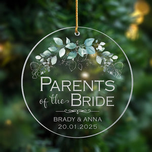 Personalized Wedding Ornament for Parents, Wedding Gift for Parents of the Bride and Groom,Parent Wedding Gift,Wedding Gift for Mom and Dad
