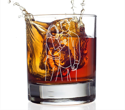 I Love Your Face Especially When it between my leg Personalized Engraved Whiskey Glass, Custom Name Whiskey Gift For Men, Anniversary Gifts