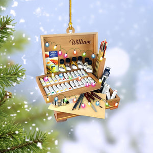 Custom Artist Ornament, Artist Gifts, Art Teacher Ornament, Artist Girl Ornament, Personalized Artist Ornament,Painters Gift,Gift For Artist