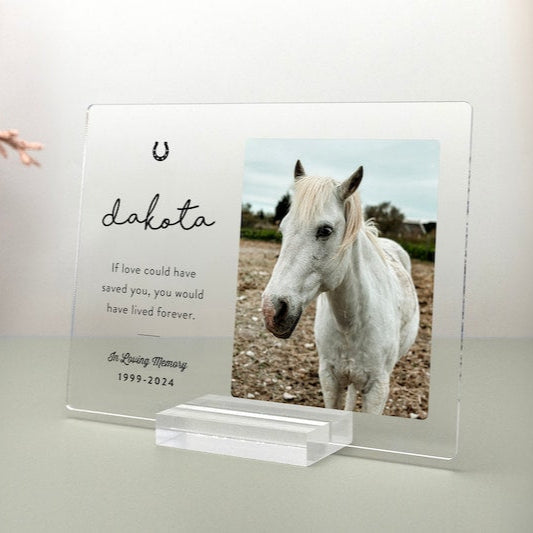 Horse Memorial Gift, Horse Photo Memorial Keepsake, Horse Sympathy Gift, Horse Gift