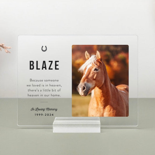 Horse Memorial Gift, Horse Photo Memorial Keepsake, Horse Sympathy Gift, Horse Gift