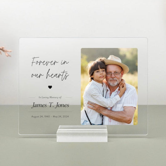 Custom Memorial Plaque Photo In Loving Memory Personalized Memorial Gift Sympathy Gift Bereavement Gift