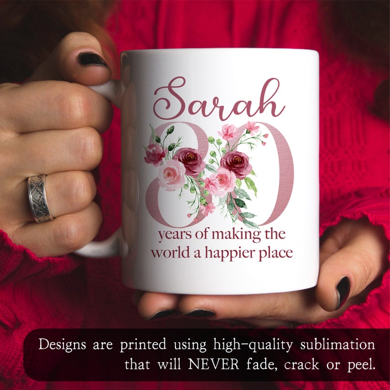 Custom 80th Birthday Gift for Women 80 Years Old 1945 Mug for Great Grandma Grandmother Birthday Gift Idea for Women Sentimental Gifts Mugs