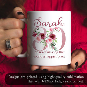 Custom 80th Birthday Gift for Women 80 Years Old 1945 Mug for Great Grandma Grandmother Birthday Gift Idea for Women Sentimental Gifts Mugs