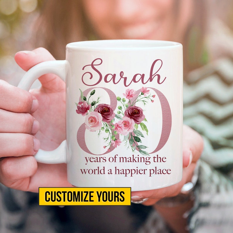 Custom 80th Birthday Gift for Women 80 Years Old 1945 Mug for Great Grandma Grandmother Birthday Gift Idea for Women Sentimental Gifts Mugs