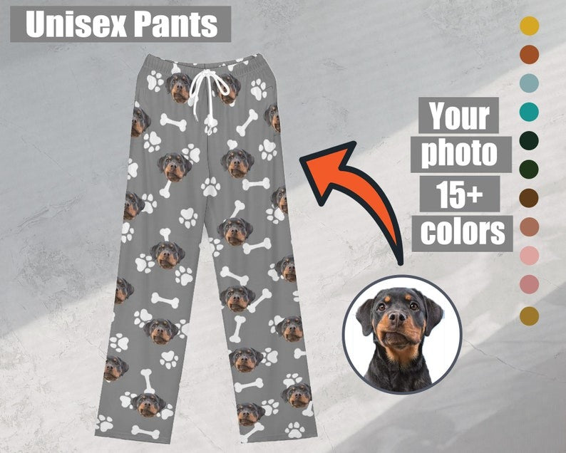 Custom Face Pajama pants ,Personalized Pajama pants ,Custom Pajamas pants,Custom dogfacepants,Birthday Day gift,Unisex pants,cat face pants