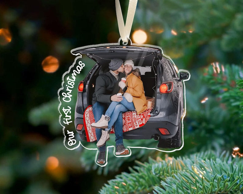 Custom Photo Acrylic Ornament: Personalized Keepsake Gift Custom Family Photo Christmas Ornament, Besties Xmas Gift, Pet 1st Christmas Keepsake, Picture Keepsake