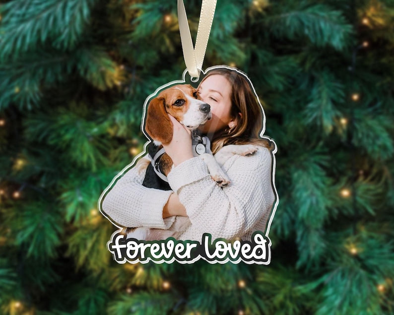 Custom Photo Acrylic Ornament: Personalized Keepsake Gift Custom Family Photo Christmas Ornament, Besties Xmas Gift, Pet 1st Christmas Keepsake, Picture Keepsake