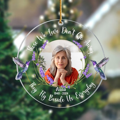 Personalized Mom Memorial Christmas Ornament, In Loving Memory, Custom Photo Ornament, Loss of Loved, Remembrance Gifts, Sympathy Gift