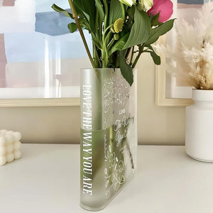 Blooming Acrylic Book Vase Home Decor Gifts for Book Lovers and Readers Bookish Gifts for Special Occasions, Birthdays, and Housewarmings