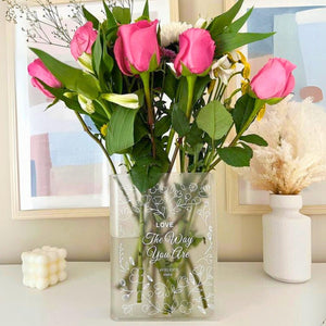 Blooming Acrylic Book Vase Home Decor Gifts for Book Lovers and Readers Bookish Gifts for Special Occasions, Birthdays, and Housewarmings