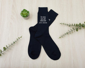 Just in Case You Get Cold Feet Socks, Custom Socks for the Wedding Day, Groom Gift from Bride, Funny Groom Gift, Groom Socks, Husband Gift