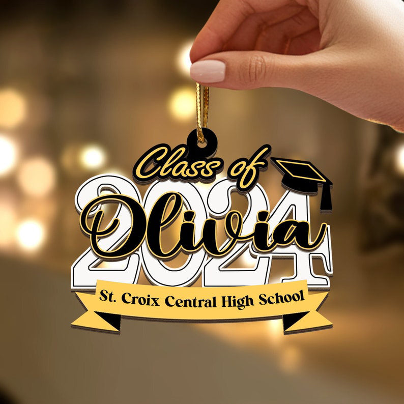 Personalized Graduation Ornament, Personalized School Ornament, Custom Graduate Ornament College Graduation Gift, Graduate Custom Ornament