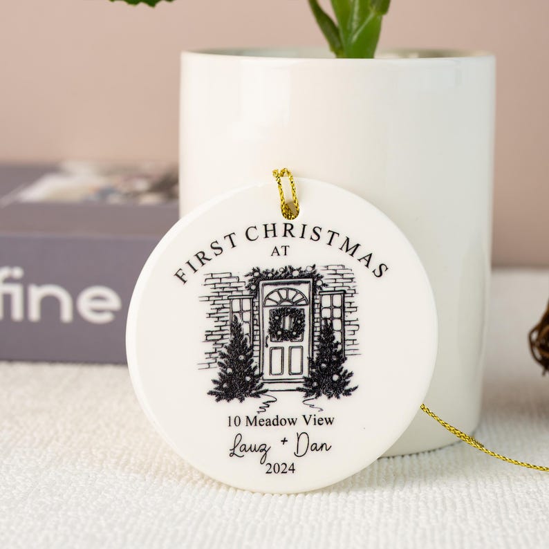 Our New Home Christmas Ornament,First Christmas Ornament,New Home Gifts,New House Gifts,Keepsake Gifts,House Address Ornament,Happy New Home