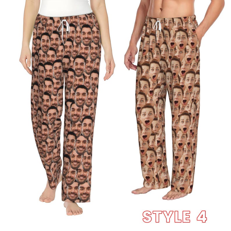 Custom Face Pajama Pants,Personalized Pants Pajamas,Custom Pj Pants,Photo Pajama,Dog Pajamas,Christmas/Anniversary Photo Gift For Her Him