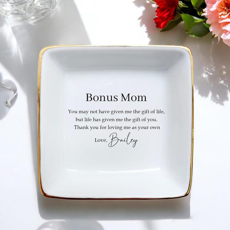 Bonus Mom Gift From Bonus Daughter/Godmother Personalized Gift/Wedding Gift For Bonus Mom/Stepmom Gift/Mother-in-Law Gifts/Mothers Day Gifts