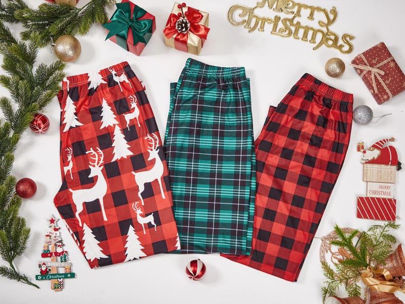 Christmas Pants For Family,Buffalo Plaid Pants,Matching Christmas Pants, Xmas Eve Family Pajamas Toddler,Mommy And Me,Family Women Men il_794xN.6302426692_7h0k.jpg
