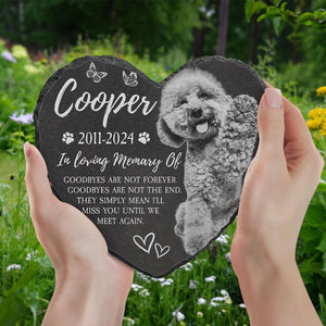 Personalized Photo Pet Memorial Stone: Engraved Dog Remembrance Gift