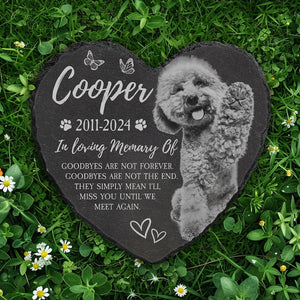 Personalized Photo Pet Memorial Stone: Engraved Dog Remembrance Gift