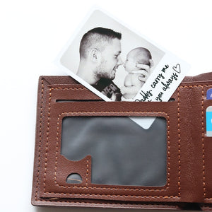 Daddy Personalised Photo Wallet Card, Metal Wallet Insert, Daddy Carry Me With You Always, Custom Photo Gift, Daddy Christmas/Birthday Gift
