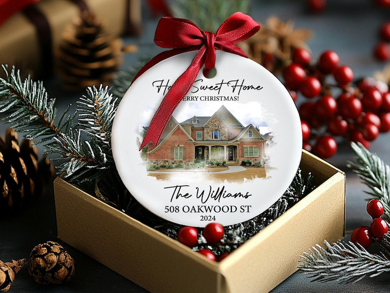First Home Housewarming Gifts, First Christmas in Our New Home Christmas Ornaments, Custom Christmas Ornament, New Home Ornament, Realtor