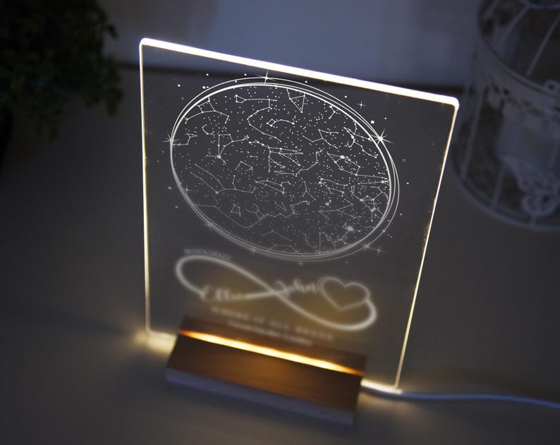 Custom Star Map Night Light: Personalized Constellation Gift