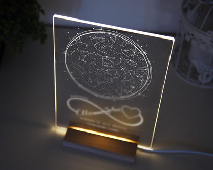 Custom Star Map Night Light: Personalized Constellation Gift