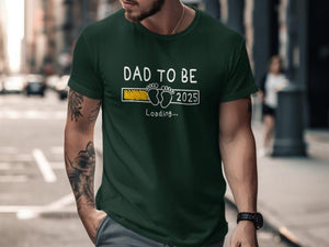 Dad To Be 2025 Loading Fun Baby Announcement T-Shirt, New Dad Gift, Future Daddy T-shirt, Cute Dad To Be Shirt, Expecting Father Tee