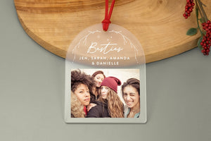 Personalized Photo Christmas Ornament: Frosted Acrylic Holiday Keepsake