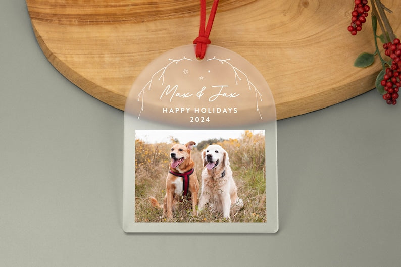 Personalized Photo Christmas Ornament: Frosted Acrylic Holiday Keepsake