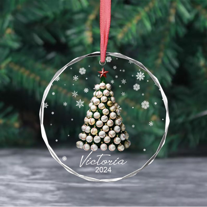 Baseball Christmas Christmas Tree Ornament, 2024 Ornament, 2024 Baseball Ornament, Personalized Baseball Ornament, Baseball Mom Gift