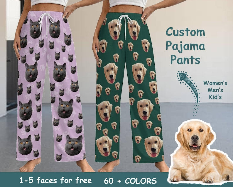 Custom Pajama Pants,Personalized Dog Pajamas,Custom Cat Pyjamas,Men/Women Pajama,Personalized Gift,Custom Dog Pajama,Puppy Christmas Pajamas il_794xN.6305996859_r8w7.jpg