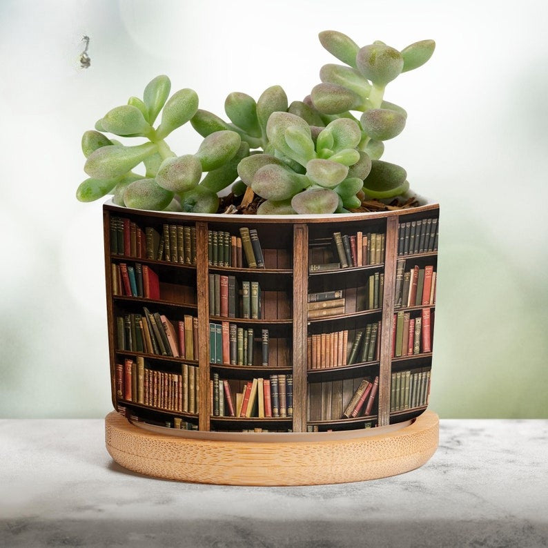 Book Vintage Plant Pot Succulent Planter, Teacher Gift, Bookworm Gifts, Librarian Gift, Teacher Book, Teacher Back to School Gift,Book Lover