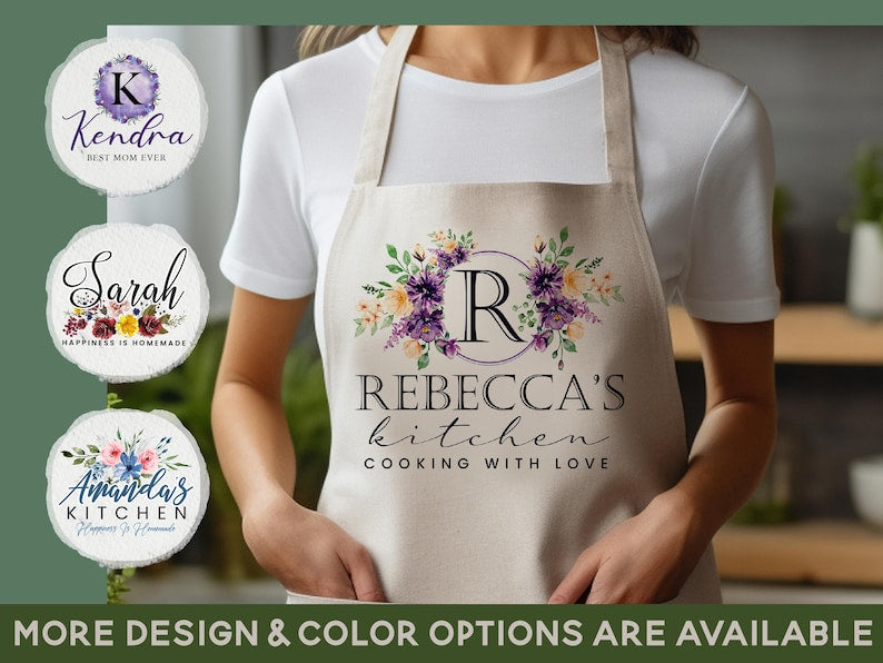 Personalized Apron for Women Gifts, Custom Family Apron Cooking Gift for Mothers Gifts, Customized Aprons for Kitchen Gifts for Mom Gifts
