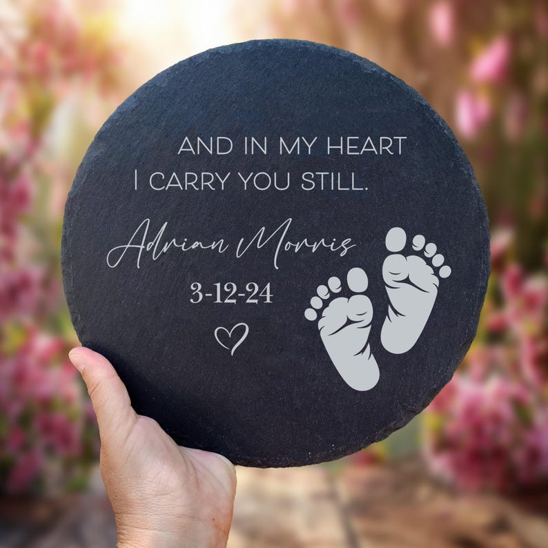 Baby Loss Sympathy Gift, Personalized Memorial Stone with Name & Date, Remembrance Grieving Gift, Stillbirth Miscarriage Angel Baby Keepsake