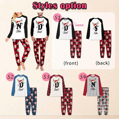 Custom Face Pajamas Set for Women Men, Couple Mathcing Pajamas, Christmas PJS, Christmas Gifts, Personalized Name PJ, Custom Face Loungewear il_794xN.6307697315_tp8o.jpg
