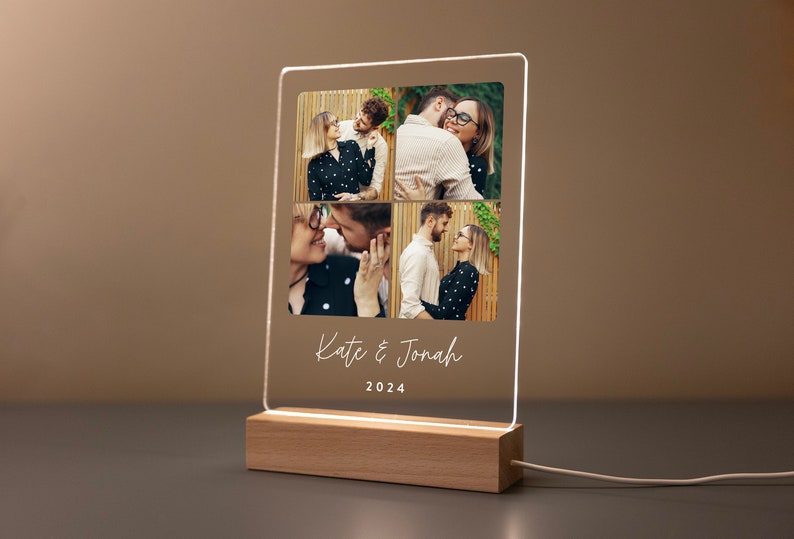 Custom Photo Collage LED Light, Best Friends, Gift for Her Him, Couples Gift, Personalized Photo Gifts, Gift for Families, Home Decor