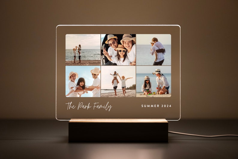 Custom Photo Collage LED Light, Best Friends, Gift for Her Him, Couples Gift, Personalized Photo Gifts, Gift for Families, Home Decor