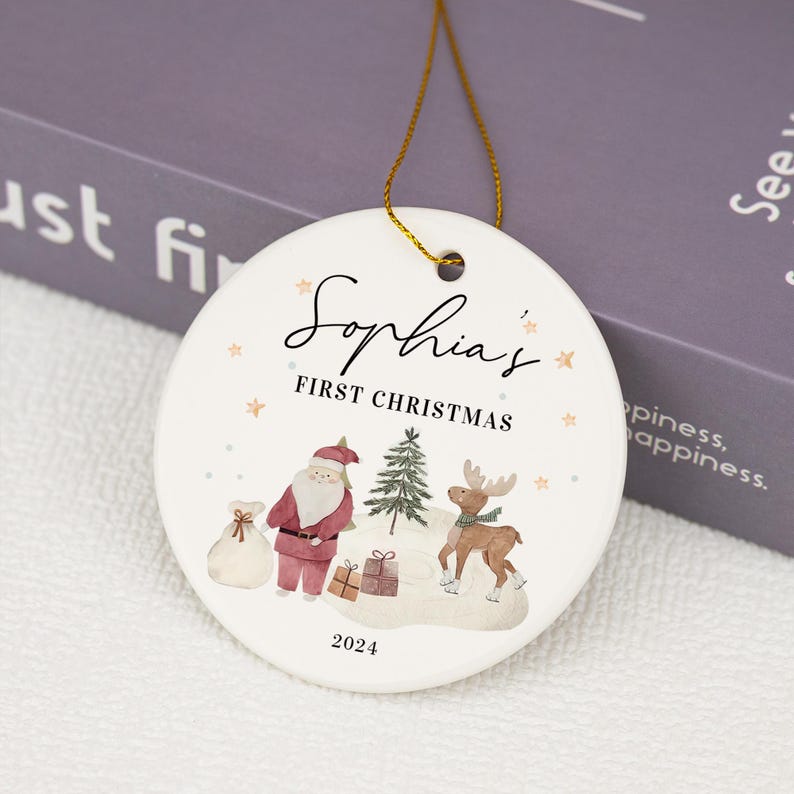 Custom Baby's First Christmas Baubles,Custom Keepsake Christmas Ornament, New Baby Gifts,Christmas Tree Decor,Christmas Gifts for Kids